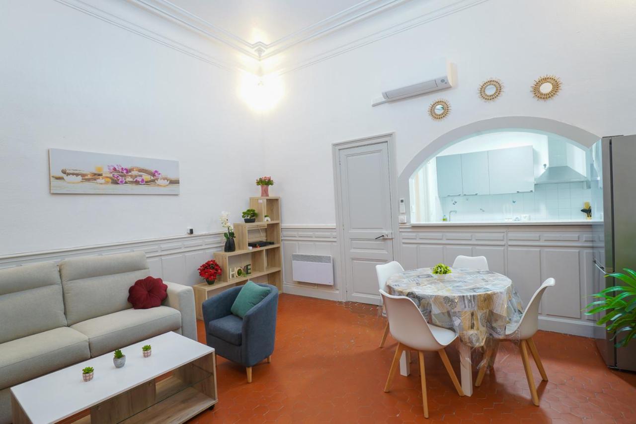 Appartement Du Forum,La Gare, 50 M2 , Climatisation, Garage, Cour Narbonne Eksteriør bilde